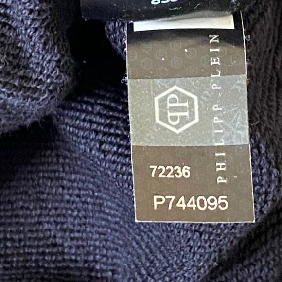 Philipp Plein Crystal Rhinestone Half Skull Hoodie *Black* Sz XL - Picture 11 of 14